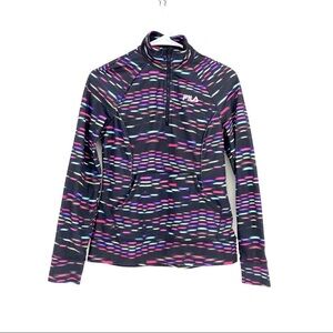 Fila Sport Running Jacket 1/4 Zip Mock Neck